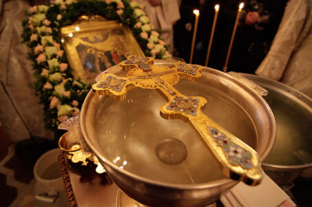 Великое освящение воды в Саввинно-Сторожевском монастыре